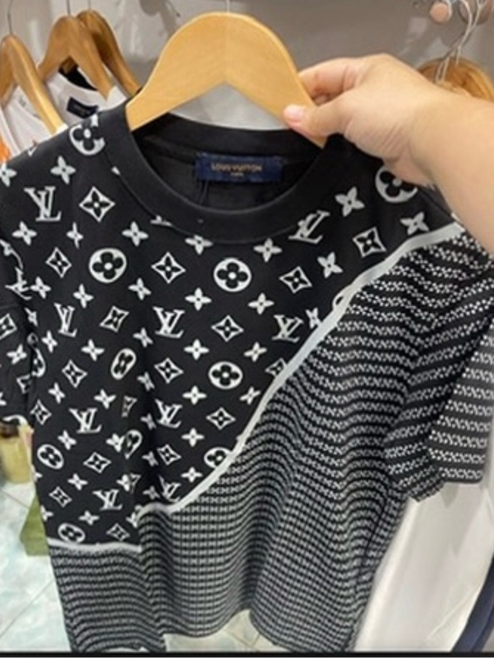 Black & White Monogram Mix Kids Tee